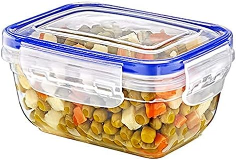 Superio Food Storage Containers, Airtight Leak Proof Meal Prep Containers, Microwave and freezer safe, BPA-free Plastic, Set of 3,