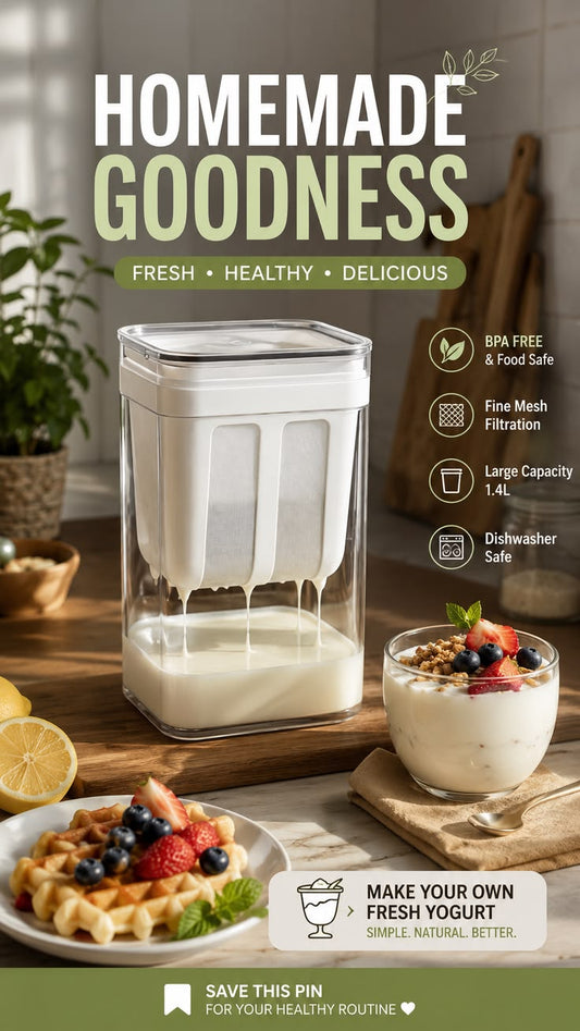 Multi-Purpose 1100ML Greek Yogurt Maker and Beverage Strainer