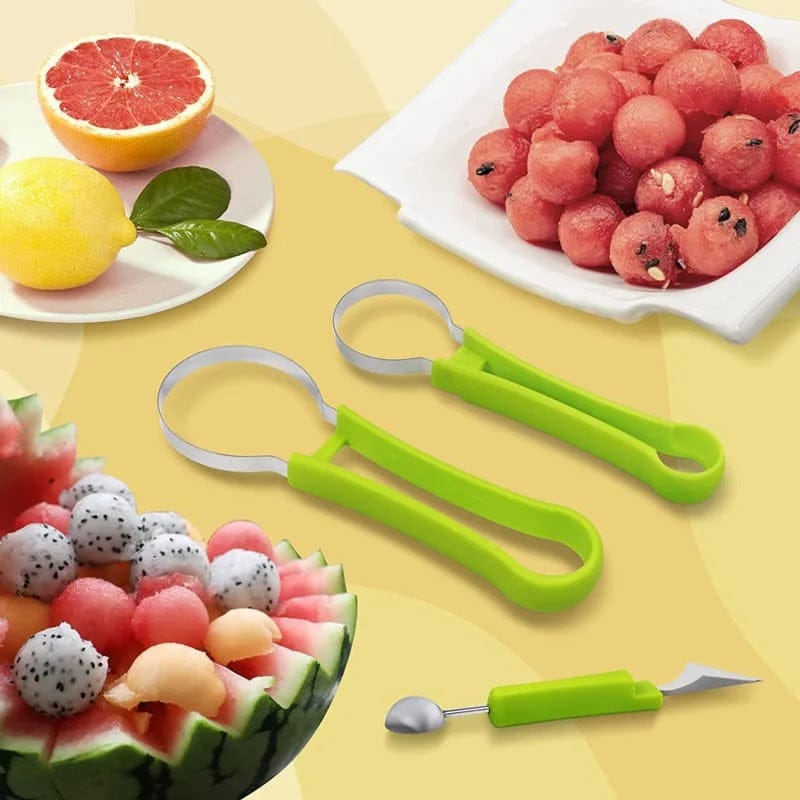 2-in-1 Stainless Steel Fruit Seed Remover & Melon Baller – Multi-Function Fruit Scoop Tool