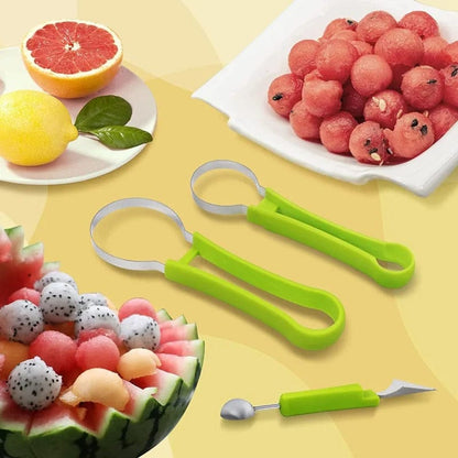 2-in-1 Stainless Steel Fruit Seed Remover & Melon Baller – Multi-Function Fruit Scoop Tool