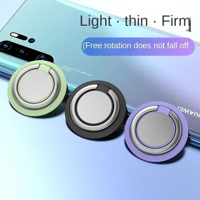 360° Rotating Magnetic Phone Ring Holder – Finger Grip Stand for Smartphones
