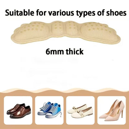 6mm Heel Cushion Pads for Shoes – Soft Silicone Heel Grip Inserts | Anti-Slip, Shock Absorbing & Comfortable