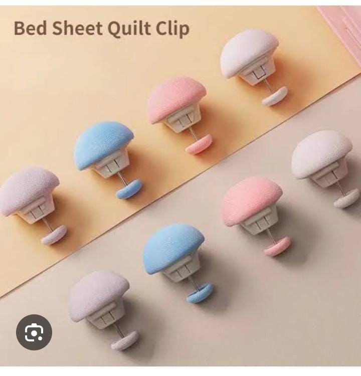 4PCS Mushroom Bed Sheet Holder Clips – No Slip Duvet & Quilt Fastener Set | Comforter Fixing Clips