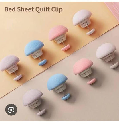 4PCS Mushroom Bed Sheet Holder Clips – No Slip Duvet & Quilt Fastener Set | Comforter Fixing Clips