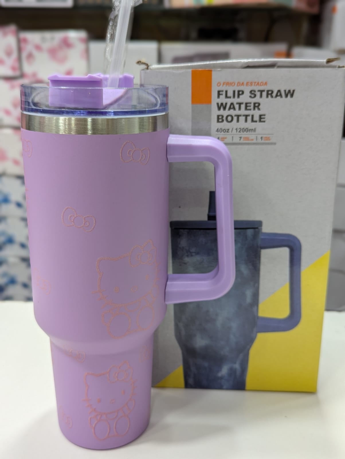 Hello Kitty 40oz Insulated Tumbler with Handle & Flip Straw – Lavender