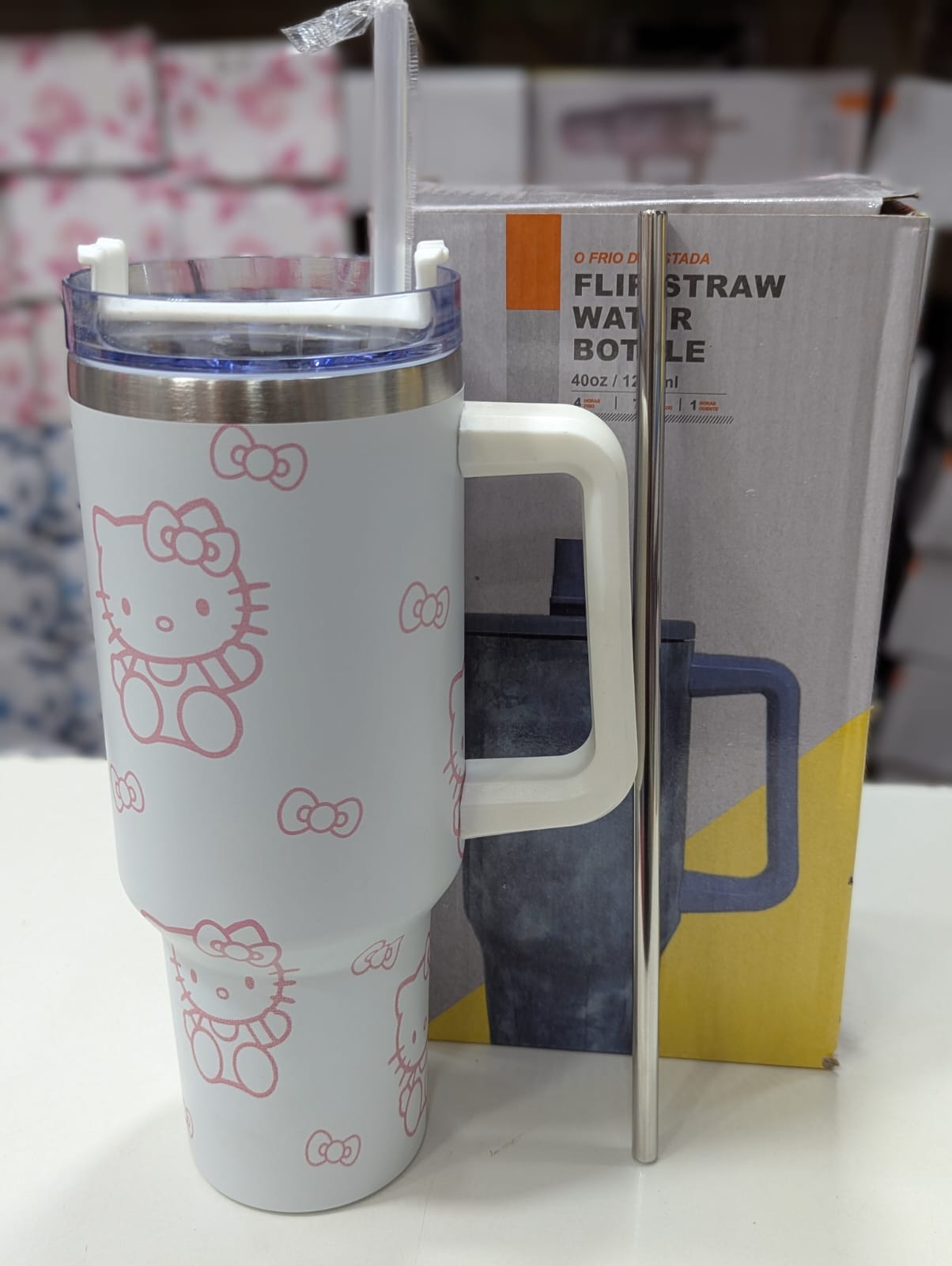 Hello Kitty 40oz Insulated Tumbler with Handle & Flip Straw – Lavender
