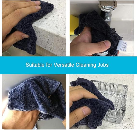 Premium Microfiber Cleaning Cloths (Pack of 4) – Ultra Soft, Lint-Free & Reusable Multi-Purpose Cleaning Towels