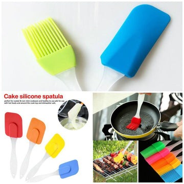 2-Piece Silicone Pastry Brush & Spatula Set – Heat Resistant Kitchen Baking Tools