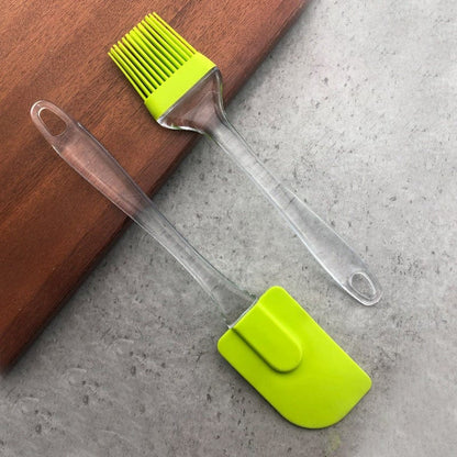 2-Piece Silicone Pastry Brush & Spatula Set – Heat Resistant Kitchen Baking Tools