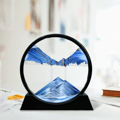 3D Moving Sand Art Picture – Dynamic Sandscape Glass Frame | Relaxing Desktop Decor & Stress Relief Gift
