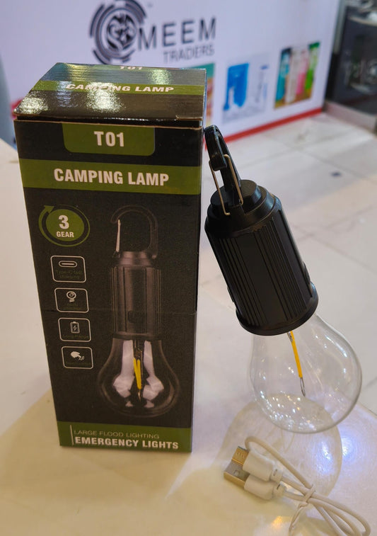 USB Rechargeable LED Camping Bulb Light – Portable Hanging Lantern for Camping, Emergency & Outdoor Use