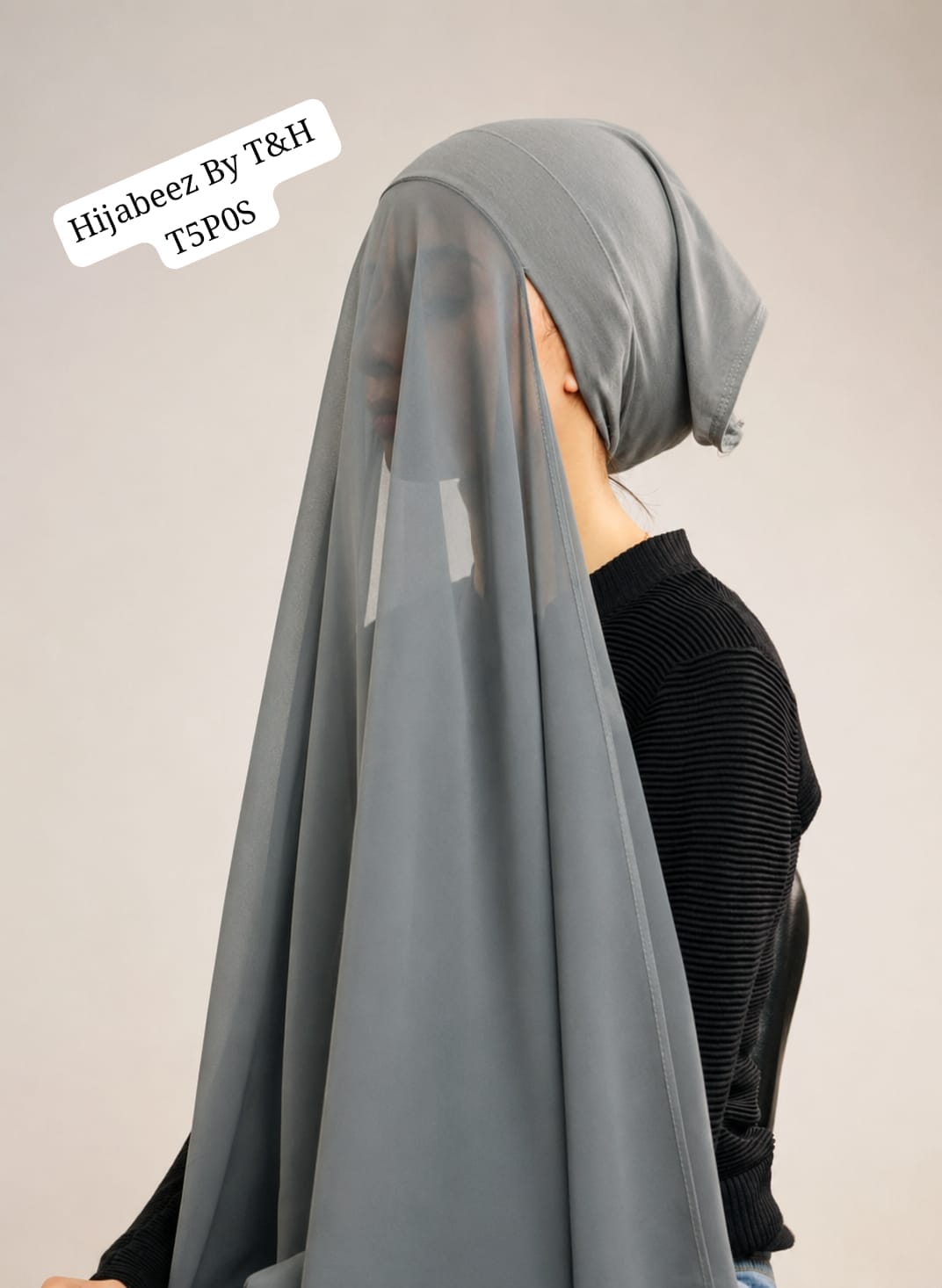 Premium  Chiffon Ready-to-Wear Hijab with Matching Bonnet Cap – Soft & Elegant Instant Hijab