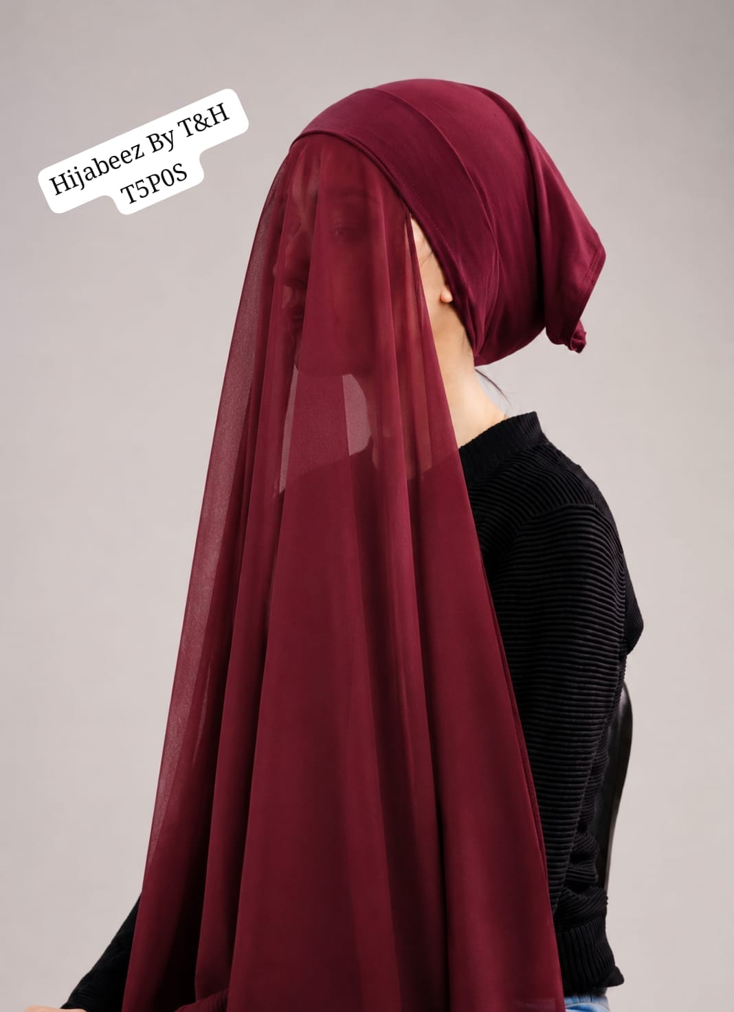 Premium  Chiffon Ready-to-Wear Hijab with Matching Bonnet Cap – Soft & Elegant Instant Hijab