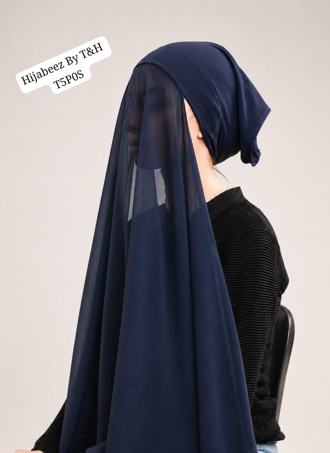 Premium  Chiffon Ready-to-Wear Hijab with Matching Bonnet Cap – Soft & Elegant Instant Hijab