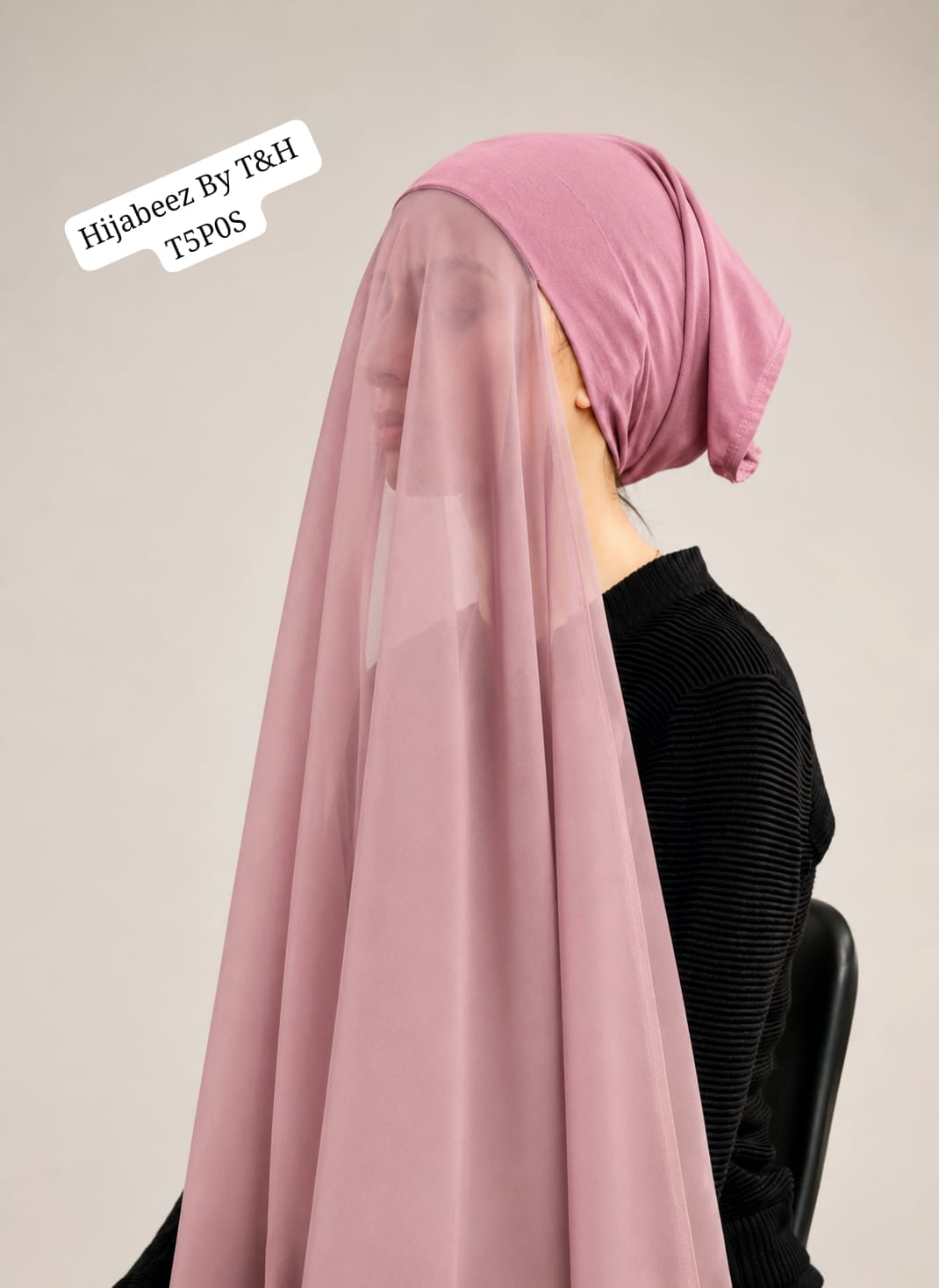 Premium  Chiffon Ready-to-Wear Hijab with Matching Bonnet Cap – Soft & Elegant Instant Hijab