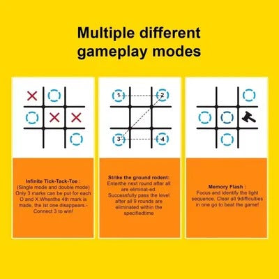 Portable LED Tic Tac Toe Game Console | Handheld Educational Puzzle Toy for Kids