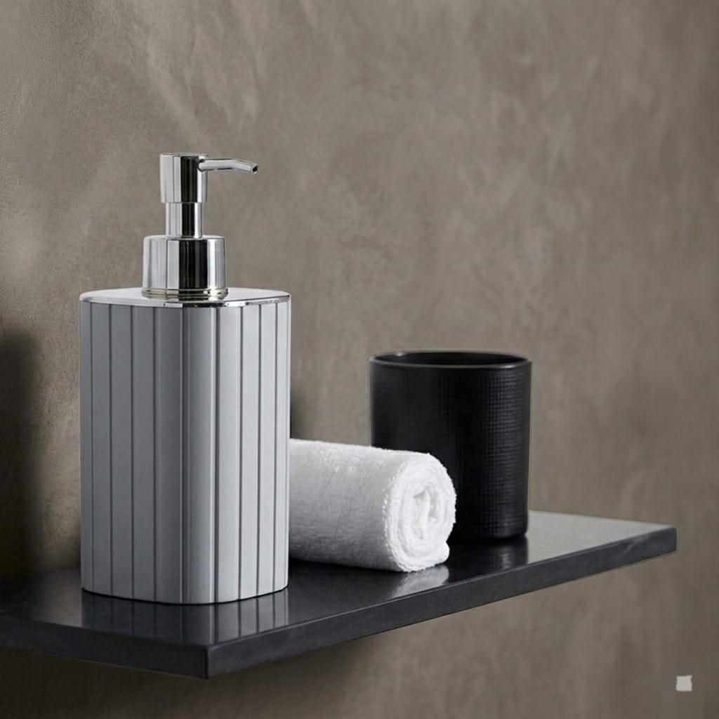 Premium Refillable Soap Dispenser – Modern Bathroom  Liquid Soap Pump (Black)