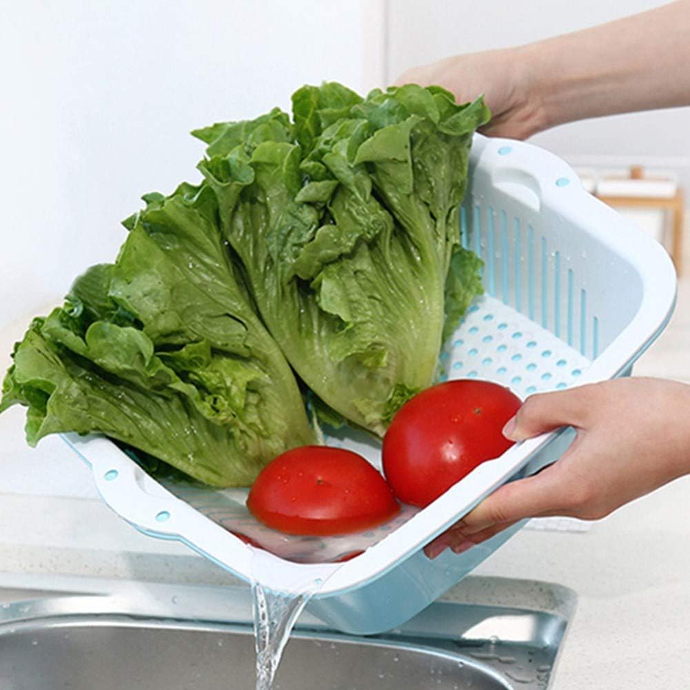 2-in-1 Kitchen Vegetable and fruits Washing & Draining Basket with Colander