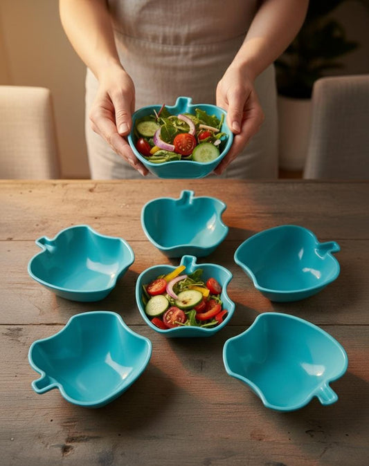 Apple Shape Snack Bowl Set – 6-Piece Dry Fruit, Nuts & Candy Serving Bowls