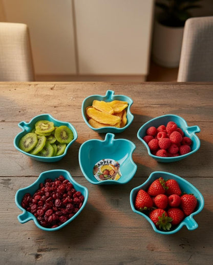 Apple Shape Snack Bowl Set – 6-Piece Dry Fruit, Nuts & Candy Serving Bowls