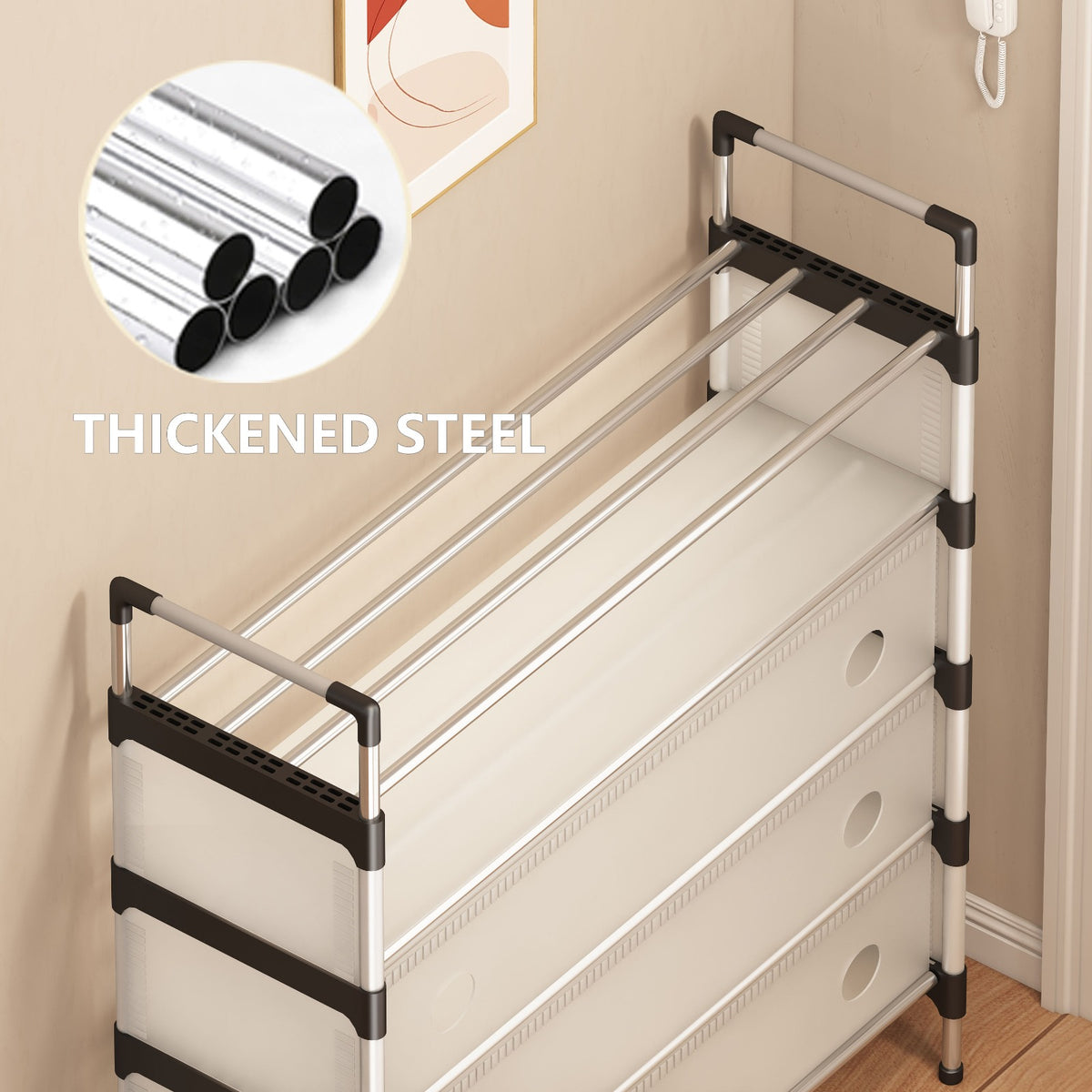 7-Layer Multipurpose Shoe & Boot Storage Rack – 83×28×128 cm