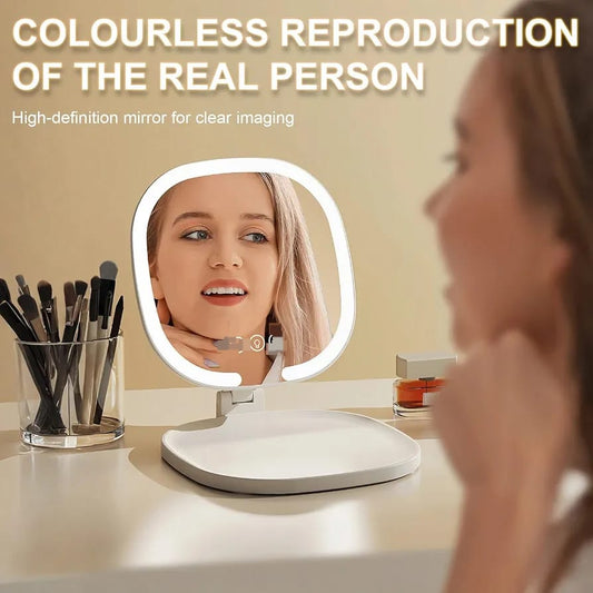 LED Makeup Mirror with Touch Sensor & Adjustable Stand