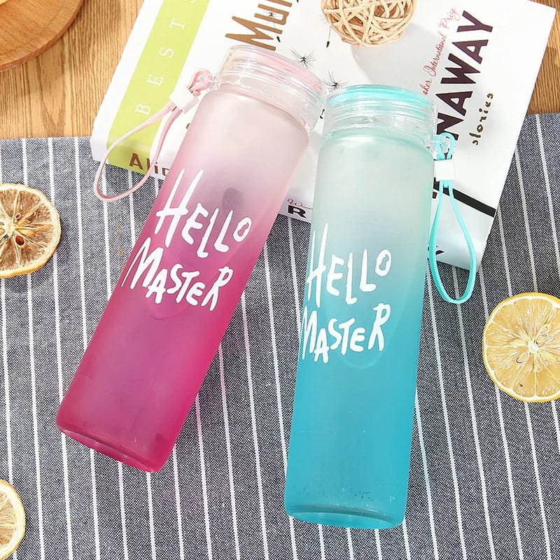Stylish Frosted Gradient Water Bottle with Strap | Reusable Leak-Resistant Sports & Travel Bottle