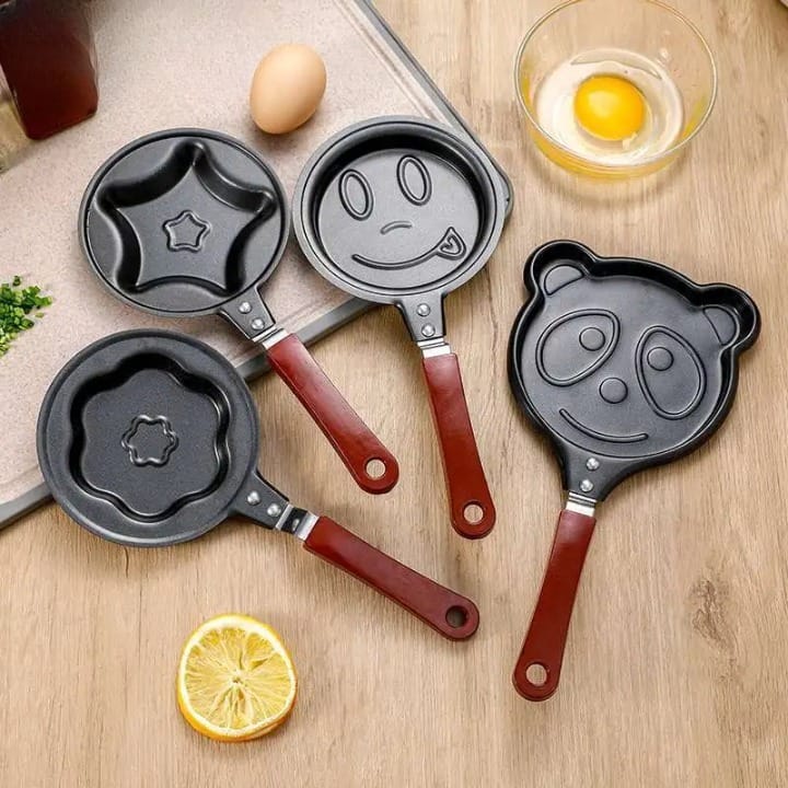 Cute Non-Stick Mini Pancake & Egg Frying Pan Set – 4 Piece