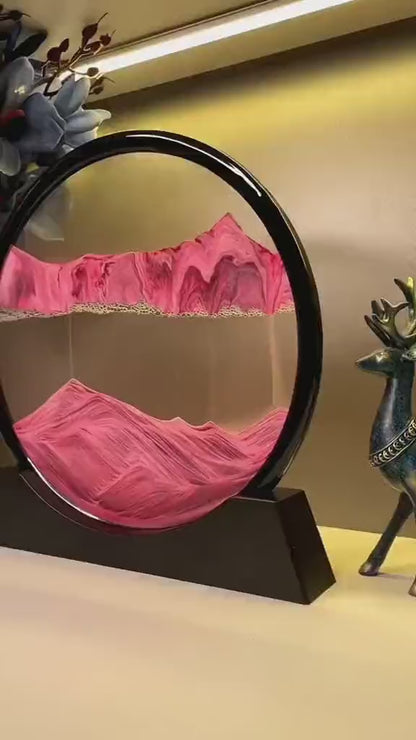 3D Moving Sand Art Picture – Dynamic Sandscape Glass Frame | Relaxing Desktop Decor & Stress Relief Gift