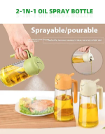 2 in 1 Sprayable & Pourable Cooking Oil Bottle 500ml